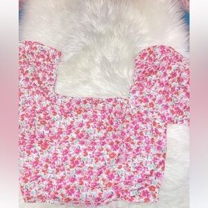 Pink floral top